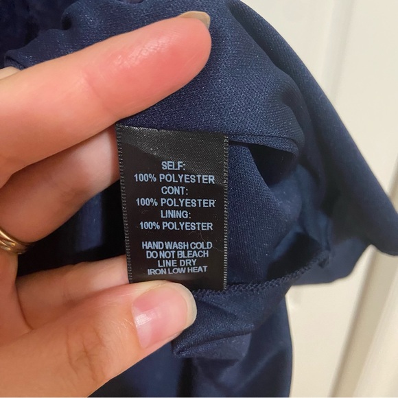 Lulus NWT Time of Love Navy Blue Sequin Halter Skater Velvet Burnout Mini Dress - Picture 12 of 12